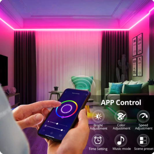 Cinta LED Neon RGB de 5 Metros con Bluetooth