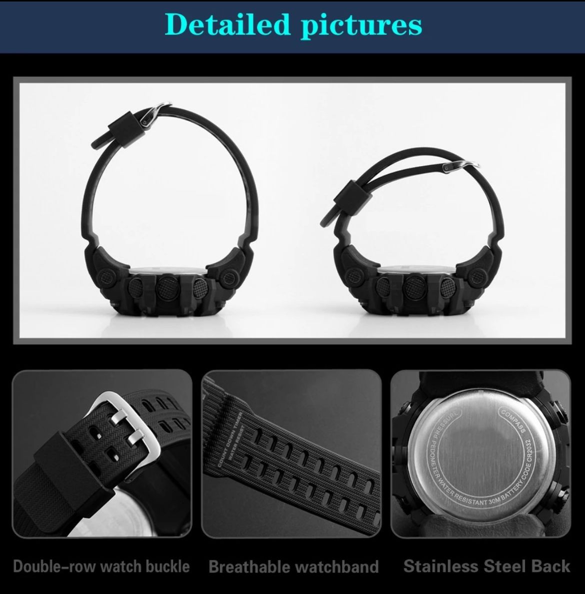 Reloj Deportivo Militar Multifuncional para Hombre