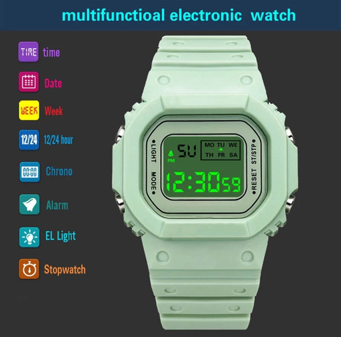 Combo Exclusivo de 3 Relojes Digitales Impermeables Unisex