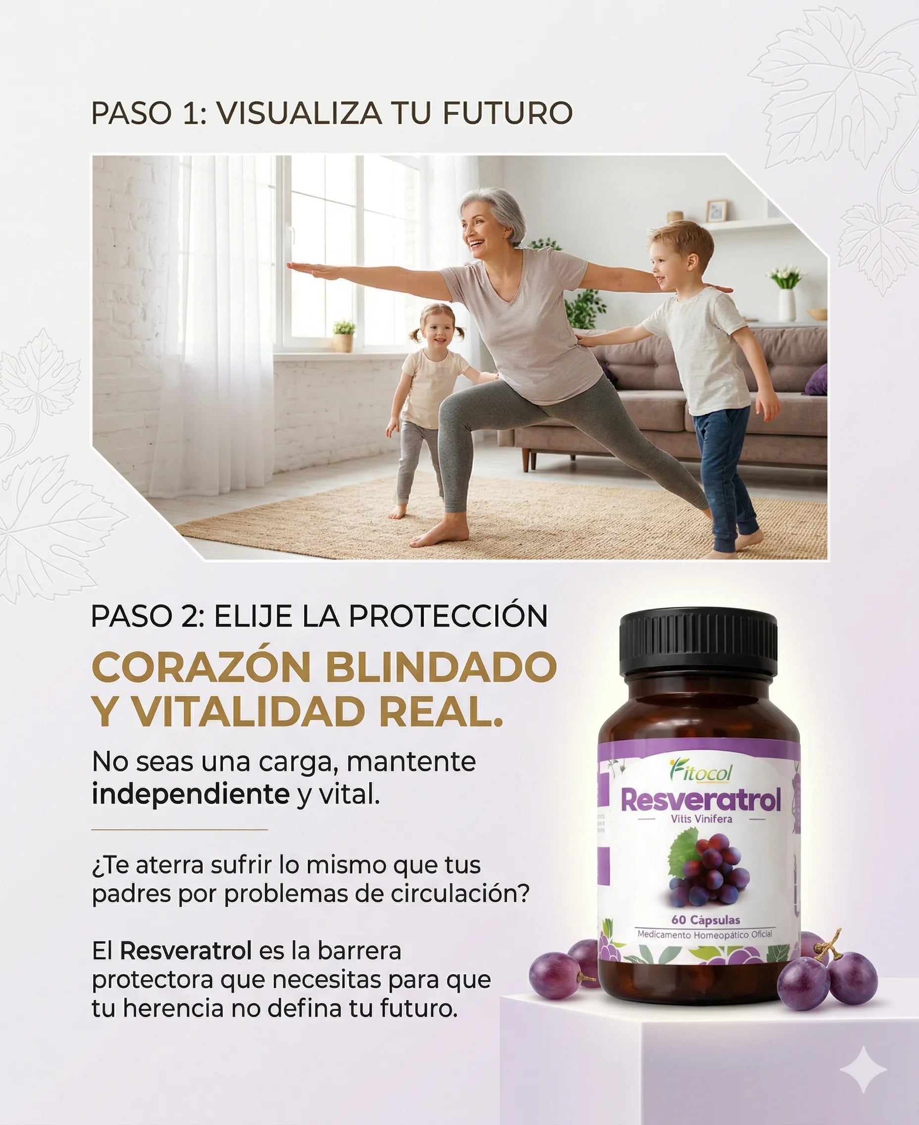 Frena el desgaste celular |  RESVERATROL